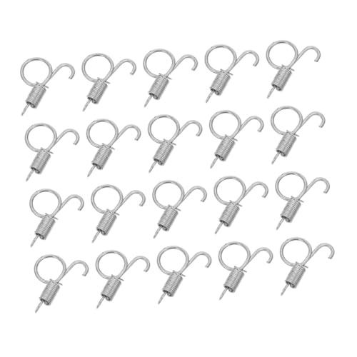 MOTHNUR 20 Stück Teiliges Käfigtürhaken aus Hochwertigem Metall Langlebig Biegefest mit Zugring für Einfache Bedienung Kompakte Geeignet für Kaninchen Vogel Kleintierkäfige von MOTHNUR