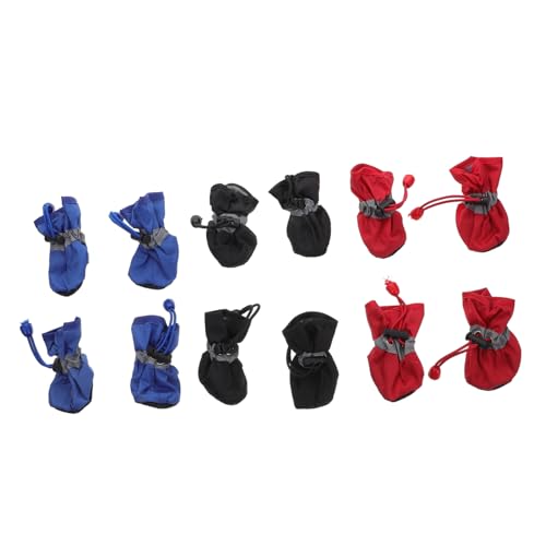 MOTHNUR 3 Sätze wasserdichte Hunderegenstiefel aus Strapazierfähigem Nylon und Baumwolle rutschfest Leicht und Tragbar Pfotenschutz für Kleine bis Mittlere Hunde im Outdoor Einsatz MOTHNUR 3 Sätze wasserdichte Hunderegenstiefel aus Strapazierfähigem Nylon und Baumwolle rutschfest Leicht und Tragbar Pfotenschutz für Kleine bis Mittlere Hunde im Outdoor Einsatz von MOTHNUR