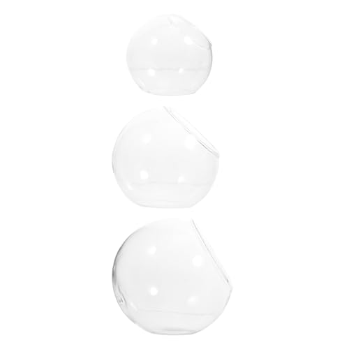 MOTHNUR 3 Stück Teiliges Micro landschafts Schräger Öffnung Dekoratives Moos Terrarium Glasaufbewahrung für Air Plants DIY Glasflasche für Wohnkultur und Miniaturpflanzen von MOTHNUR