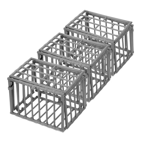 MOTHNUR 3 Stück Teiliges Mini käfig Modell aus Robustem Kunststoff Detailreiche Miniatur für DIY hausdekoration Multifunktional als Aufbewahrung für Figuren und Zubehör Leicht und MOTHNUR 3 Stück Teiliges Mini käfig Modell aus Robustem Kunststoff Detailreiche Miniatur für DIY hausdekoration Multifunktional als Aufbewahrung für Figuren und Zubehör Leicht und von MOTHNUR