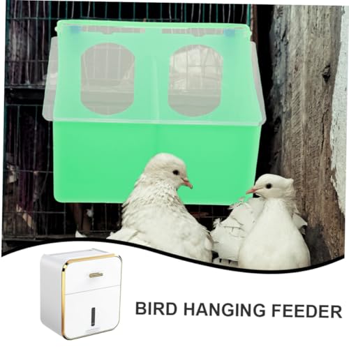 MOTHNUR 3 Stück Teiliges Multifunktionales Vogel futterbox Aufhängung Fächer Geeignet für Papageien Taubenkäfig Praktische Futter Wasserschale für Käfigaußenmontage Grün von MOTHNUR