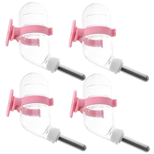 MOTHNUR 4 Stück Teiliges Hamster Trinkflaschen Edelstahl Wasserspender mit Auslaufsicherem Verschluss Transparente Wasserflasche für Kleintiere Käfigmontage Rosa MOTHNUR 4 Stück Teiliges Hamster Trinkflaschen Edelstahl Wasserspender mit Auslaufsicherem Verschluss Transparente Wasserflasche für Kleintiere Käfigmontage Rosa von MOTHNUR