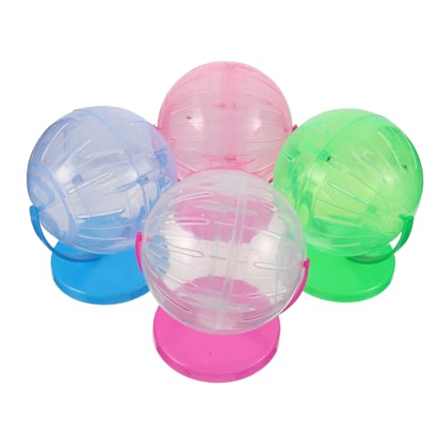 MOTHNUR 4 Stück Teiliges Hamsterrad Leise Laufrad Fitnessspielzeug für Kleine Kleintiere Wie Zwerghamster Rennkugel Interaktives Haustierspielzeug von MOTHNUR