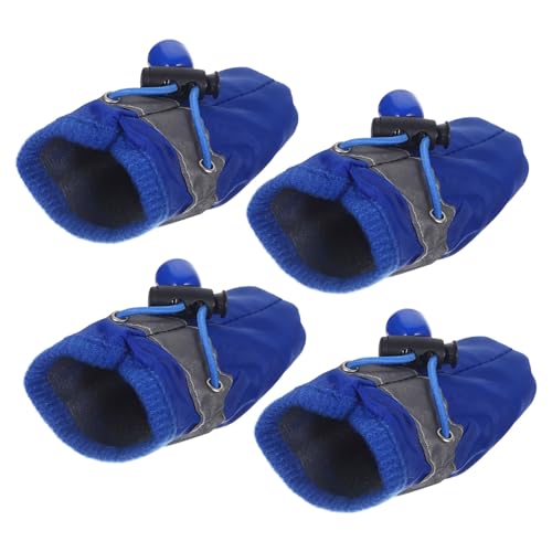 MOTHNUR 4 Teiliges Wasserdichtes Hundeschuh Xs rutschfeste Sohlen Wetterfeste Pfotenschutzschuhe für Kleine bis Mittelgroße Hunde Atmungsaktiv und Einfach Anzuziehen für Outdoor von MOTHNUR