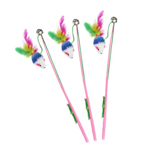 MOTHNUR 5 Stück Teiliges Bunte Plüsch mäuse Katzenspielzeug mit Glocke Interaktiv für Katzen und Kätzchen Training und Beschäftigungsspielzeug Zufällige Farbe Zufällige Farbe von MOTHNUR