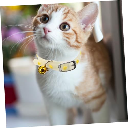 MOTHNUR 5 Stück Verstellbares Leuchtendes Haustierhalsband aus Strapazierfähigem Kunststoff Komfortables und Sicheres Hundehalsband für Welpen und Katzen Dekoratives Zufällige Farbe von MOTHNUR