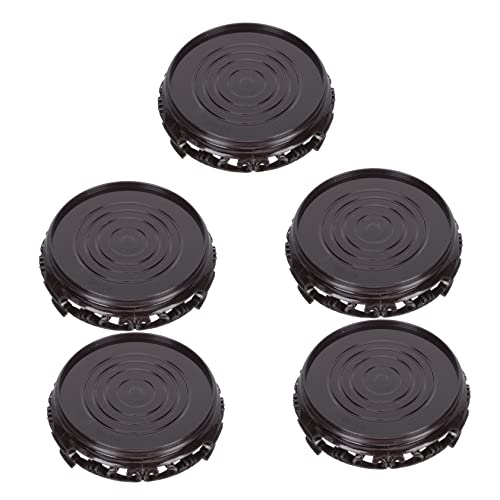 MOTHNUR 5Pcs Basis für Blumentöpfe Displaybasis für Aquarien orientalische Topfständer Porzellanständer Plant Shelf pflanzengestell Retro-Kunststoffsockel runder Ablageboden Plastik Black MOTHNUR 5Pcs Basis für Blumentöpfe Displaybasis für Aquarien orientalische Topfständer Porzellanständer Plant Shelf pflanzengestell Retro-Kunststoffsockel runder Ablageboden Plastik Black von MOTHNUR
