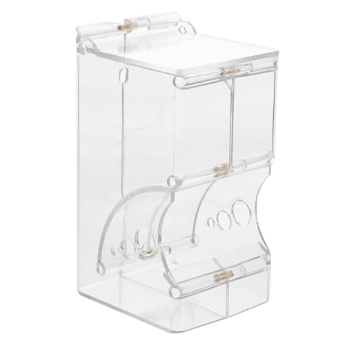 MOTHNUR Automatischer Futterautomat für Hamster und Kleine Haustiere Transparentes Robustes Acrylmaterial Einfach zu Reinigen Wiederverwendbar Inklusive Befestigungsschrauben Geeignet für von MOTHNUR