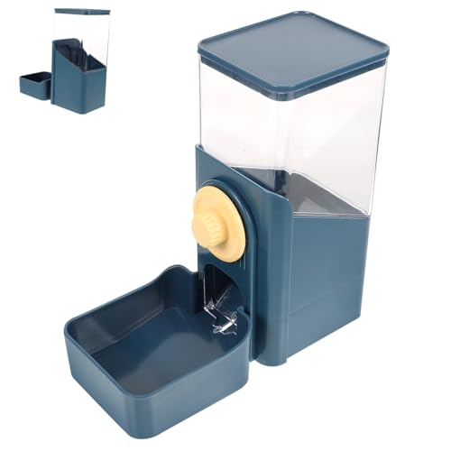 MOTHNUR Automatischer Futterspender für Kleine Haustiere Modernes Design Großer Fassungsvermögen Leicht zu Reinigen für Hamster Igel und Kaninchen Langlebig und Bruchsicher Tiefseeblau von MOTHNUR