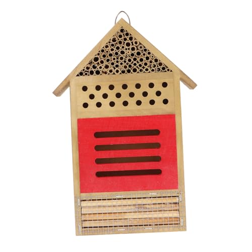 MOTHNUR Bienenstockhotel Für Insektenhotel Bienenhotel Gartenbedarf Heim Für Bienen Outdoor Bienenhaus Lockt Bienen Bestäuberhaus Bienenhäuser Für Garten Holz von MOTHNUR