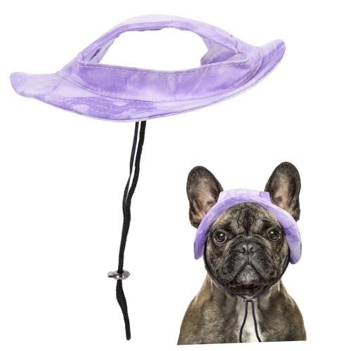 MOTHNUR Einstellbare Hund Baseballmütze mit Breiter Krempe Atmungsaktiver Leichter Haustier Sonnenhut aus Baumwolle Verstellbarer Bucket Cap für Outdoor Sommeraktivitäten Schutz vor von MOTHNUR