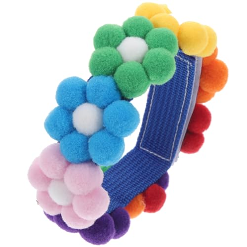MOTHNUR Einstellbares Haustierhalsband mit Weichem Plüschblumen Design Atmungsaktiv und Bequem Modisches Hundehalsband für Katzen und Welpen für Partys Festtage und Alltag von MOTHNUR