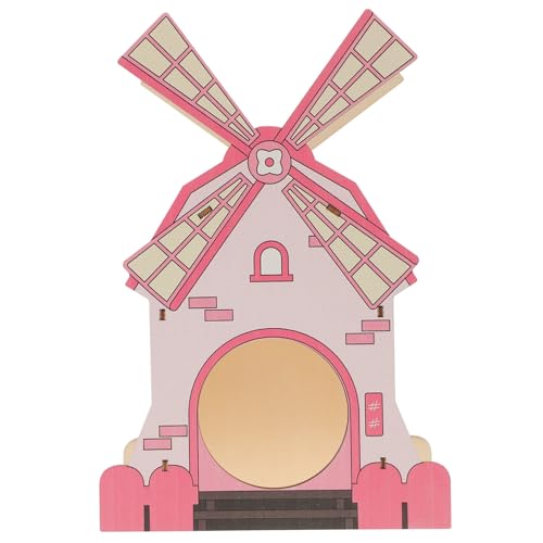 MOTHNUR Hamster holzhaus Windmühle Käfig Versteck aus Natürlichem Beißfestem Holz für Kleintiere Wie Hamster Zwerghamster und Chinchilla Geräumiges Haustier spielhaus MOTHNUR Hamster holzhaus Windmühle Käfig Versteck aus Natürlichem Beißfestem Holz für Kleintiere Wie Hamster Zwerghamster und Chinchilla Geräumiges Haustier spielhaus von MOTHNUR