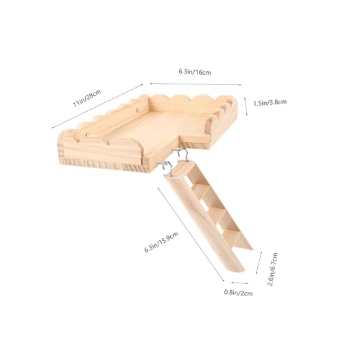 MOTHNUR Hamsterplattform mit Treppe aus Robustem Material Bissfestes Kleintierzubehör für Käfige Vielseitiges für Hamster Gerbils und Kleine Haustiere zur Bewegung und Beschäftigung von MOTHNUR