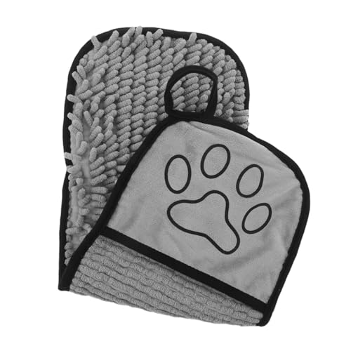 MOTHNUR Hochabsorbierendes Chenille Hundetuch mit Handtaschen Schnell Trocknend Waschbar Mikrofaser Haustierhandtuch für Kleine Hunde Welpen und Katzen Vielseitig Kompakt Hautfreundlich von MOTHNUR