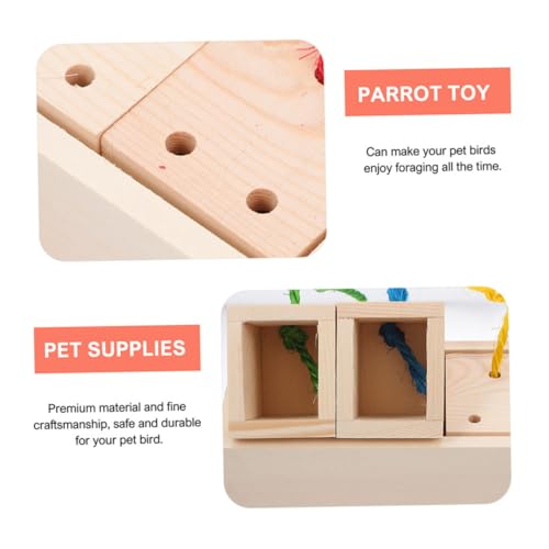 MOTHNUR Holz Hamster Futterversteck Kleintier Futterbox Atmungsaktiv Für Hamster Meerschweinchen Kaninchen Kleintiere von MOTHNUR