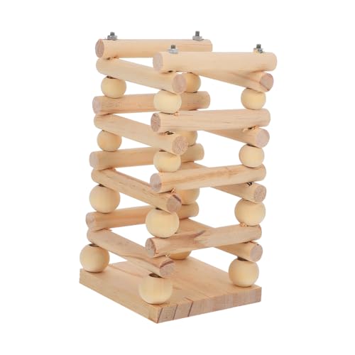 MOTHNUR Holz Heuraufe für Kaninchen und Kleintiere Multifunktionaler Futterständer aus Langlebigem Holz Geeignet für Gras Luzerne und Heu Sauberer Napfhalter für Hamster Meerschweinchen von MOTHNUR