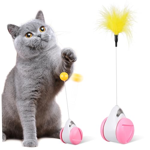 MOTHNUR Interaktives Katzenspielzeug Balance Wagen für Indoor kätzchen Leichter Sicherer Kunststoff Fördert Koordination und Eigenständiges von MOTHNUR