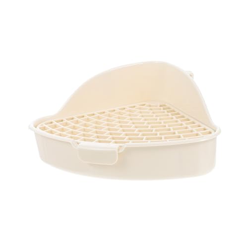MOTHNUR Kaninchen Toilette aus Hochwertigem PP Kunststoff Rutschfestes Kleintier Wc mit Netzboden und Doppelt Fixiertem Haken Platzsparendes Design für Kleine Hasen Meerschweinchen und von MOTHNUR