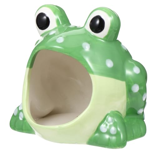 MOTHNUR Keramik Hamsterversteck Cartoon Form Kleines Kleintier Höhlenhaus Frosch Design Sicher Robust Leicht Zu Reinigen Für Zwerghamster Rennmäuse Chinchilla Versteck Und Schlafplatz MOTHNUR Keramik Hamsterversteck Cartoon Form Kleines Kleintier Höhlenhaus Frosch Design Sicher Robust Leicht Zu Reinigen Für Zwerghamster Rennmäuse Chinchilla Versteck Und Schlafplatz von MOTHNUR