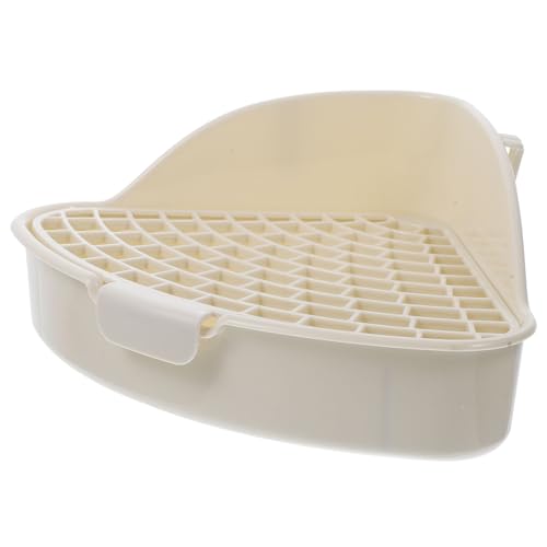 MOTHNUR Kleintier Toilette Dreieckig mit Großem Maschendesign Langlebig und Hygienisch Praktischer Kaninchen und Nager Töpfchentrainer für Wohnzimmer Garten und Park Erleichtert von MOTHNUR