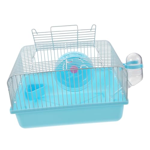 MOTHNUR Kleintier Transportkäfig mit Futterbox Trinkflasche und Laufrad Tragbares Haustierhaus für Hamster Igel Kaninchen und Kleine Nager und Geeignet für Outdoor Ausflüge von MOTHNUR