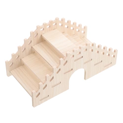 MOTHNUR Kleintierspielzeug Holzleiter für Hamster Chinchilla Ratten Natürliches Stabiles Kletterspielzeug für Kleine Haustiere Sicheres Material Vielseitige Hängebrücke für Aktiven von MOTHNUR