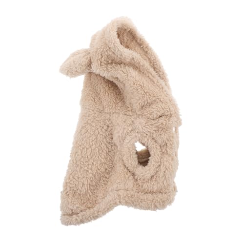 MOTHNUR Kuscheliger Hasenohren-Hoodie für Kleine Hunde und Katzen Warmes Polyester-Fleece Leichter Winter-Pullover Einfach Anzuziehen Vielseitige Haustierkleidung für Kleine Haustiere von MOTHNUR