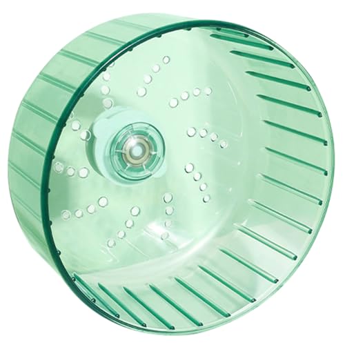 MOTHNUR Leises Hamsterrad Kleintier Laufrad für Chinchillas Hamster Mäuse und Igel Geräuscharmes zur Bewegung und Unterhaltung frei von Gestell in Retro grün von MOTHNUR