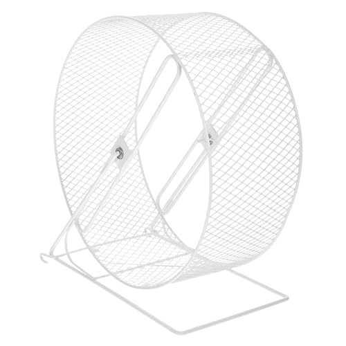 MOTHNUR Leises Hamsterrad aus Eisen mit Stabilem Ständer Geräuscharmes Laufrad für Hamster Igel Rennmäuse und Andere Kleintiere Sichere Glatte Kanten für Nächtliches Training und von MOTHNUR