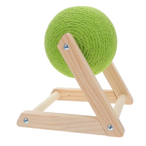 MOTHNUR Natürlicher Sisal Kratzball mit Ständer Stabiles Katzen Kratzspielzeug Handgewickelt Robustes Holzgestell Interaktives Krallenspiel für Katzen Welpen und Kleintiere Ball MOTHNUR Natürlicher Sisal Kratzball mit Ständer Stabiles Katzen Kratzspielzeug Handgewickelt Robustes Holzgestell Interaktives Krallenspiel für Katzen Welpen und Kleintiere Ball von MOTHNUR