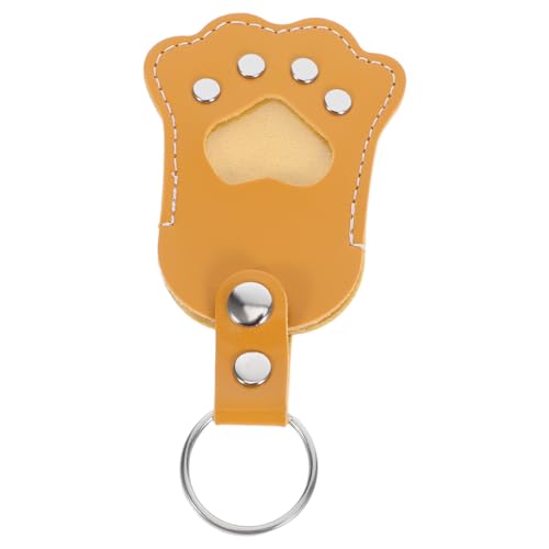 MOTHNUR Pet Keepsake Schlüsselanhänger aus Pu-Material Pfotenförmiger Haustier-haarkonservierungsbehälter Langlebiger Gedenkanhänger für Hunde Katzenbesitzer Stilvoller Taschen von MOTHNUR