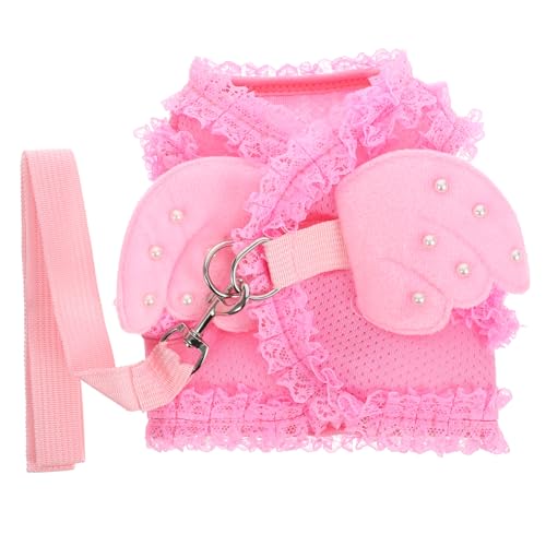 MOTHNUR Pet Vest Harness Angel Design Atmungsaktiv Leichtes Brustgeschirr Für Katzen Und Kleine Hunde von MOTHNUR