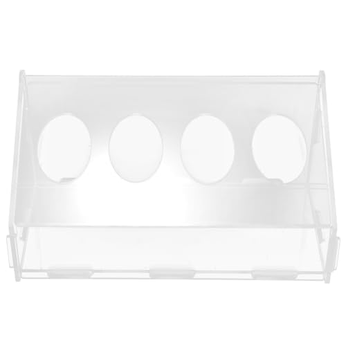 MOTHNUR Poultry Futtertrog aus Acryl mit Fächern Großer Futterspender für Tauben Kanarienvögel und Hühner Leicht zu Reinigen und Geeignet für Mehrere Geflügelarten von MOTHNUR
