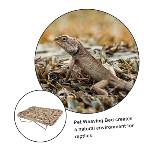 MOTHNUR Reptilien Lounger Bett mit Stabilem Eisenrahmen Geflochtenes Schlafbett für Bartagamen Schlangen und Eidechsen Langlebiges Leicht zu Reinigendes Terrarienbett für Haustiere MOTHNUR Reptilien Lounger Bett mit Stabilem Eisenrahmen Geflochtenes Schlafbett für Bartagamen Schlangen und Eidechsen Langlebiges Leicht zu Reinigendes Terrarienbett für Haustiere von MOTHNUR
