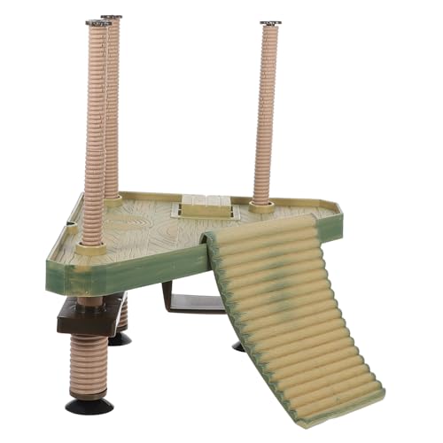 MOTHNUR Schildkröten Sonnenplatz Plattform mit Kletterleiter Schwimmende Schildkrötenrampe für Aquarium und Wasserschildkröten Einfach Installierbares Reptilien zubehör Anpassbar an von MOTHNUR