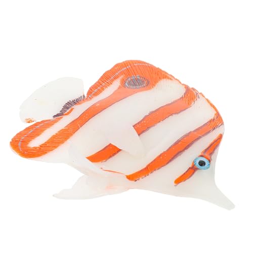 MOTHNUR Silicone Aquarium Deko Fisch Attraktive Künstliche Fischfigur für Naturnahe Aquarienlandschaft Orange Simulation für Glasfischbecken Umweltfreundliches Plastik von MOTHNUR