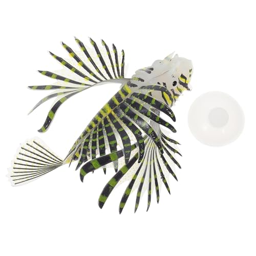 MOTHNUR Silikon Aquarium Fisch Dekoration Lebensechter Schwarzer Löwenfisch Deko für Aquarium Fischbecken Garnelenbecken Langlebig Ungiftig Umweltfreundlich Realistische Fischattrappe MOTHNUR Silikon Aquarium Fisch Dekoration Lebensechter Schwarzer Löwenfisch Deko für Aquarium Fischbecken Garnelenbecken Langlebig Ungiftig Umweltfreundlich Realistische Fischattrappe von MOTHNUR