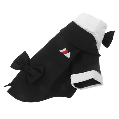 MOTHNUR Small Dog Shirt Hund Hochzeit Partyanzug mit Fliege Festliches Haustier Outfit für Weihnachten Geburtstag und Formelle Anlässe Eleganter Welpen Smoking für Besondere Feiern von MOTHNUR