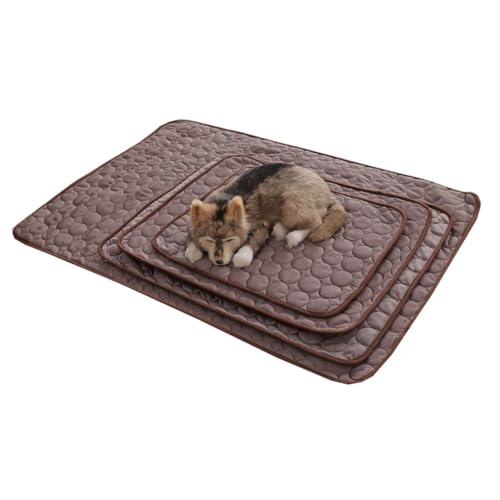 MOTHNUR Sommermatte Kühlung drinnen Material Pfote schlafend hundebetten Hund Matte Haustierkühlmatte für Hunde Hund schlafmatte Kühlbetten für Hunde Kühlkissen Kaffee von MOTHNUR