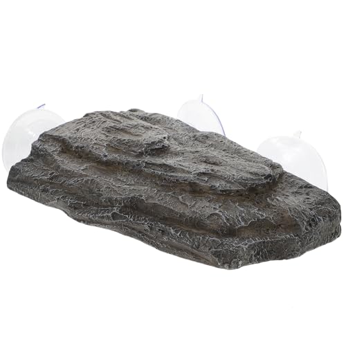 MOTHNUR Tortoise Basking Plattform mit Starkem Saugnapf Stabile Resin schildkrötenplattform für Aquarium Kletterfreundliche Terrarien Deko Verstellbare Höhe Geeignet für Kleine von MOTHNUR