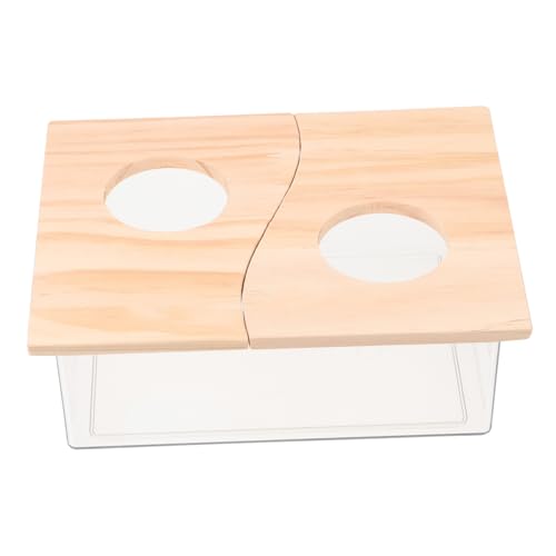 MOTHNUR Transparenter Hamster Sandbad Behälter mit Deckel rutschfeste Kleintier Sanddusche und Toilette Multifunktionales Hamster Zubehör für Bade Waschraum von MOTHNUR