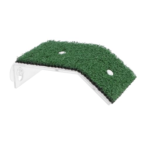 MOTHNUR Turtle Drying Platform mit Rutschfester Leiter PP Material Simulierte Rasenoberfläche Aquarium Klettern Zubehör für Schildkröten Frösche und Reptilien Outdoor Terrarium Dekoration von MOTHNUR