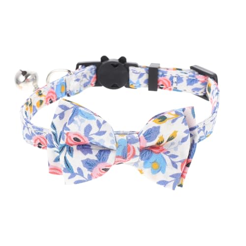 MOTHNUR Verstellbares Katzenhalsband mit Schleife Einstellbar Hautfreundlich Stilvolles Party Accessoire für Katzen für Weihnachten und Alltag von MOTHNUR