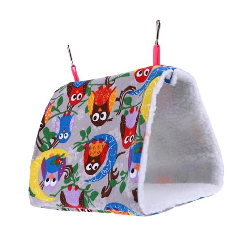 MOTHNUR Vogelhängematte Dreieckig Canvas Berber Fleece Papageien Schlafbett Hängendes Nest Käfig Zubehör Warmes Vogelschutzhaus für Kleine Vögel Sittiche Nymphensittiche MOTHNUR Vogelhängematte Dreieckig Canvas Berber Fleece Papageien Schlafbett Hängendes Nest Käfig Zubehör Warmes Vogelschutzhaus für Kleine Vögel Sittiche Nymphensittiche von MOTHNUR