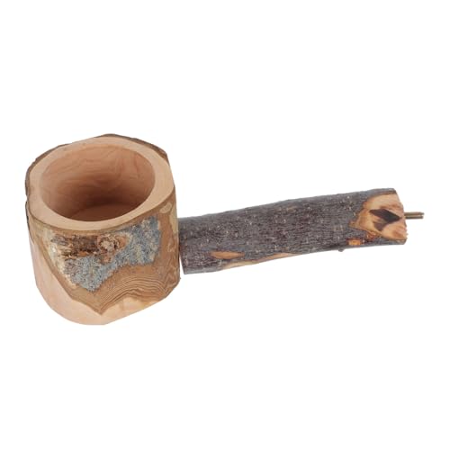 MOTHNUR Vogelständer aus Naturholz mit Futternapf für Papageien und Sittiche Bunter Vogelspielplatz Stabiler Sitzplatz und Futterstation für Kleine bis Mittelgroße Vögel von MOTHNUR