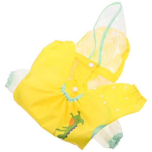 MOTHNUR Wasserdichter Regenmantel für Kleine und Mittlere Hunde Leichter Voll Bedeckender Outdoor pet Coat mit Praktischem Knopfverschluss Modisch und Kompakt für Nasse Tage von MOTHNUR