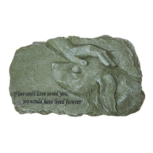 MOTHNUR Wasserdichter Resin Haustier Grabstein mit Engelsfigur Kompakte Gedenkstatue für Hund und Katze Dekorativer Grabstein für Garten und Innenbereich Berührendes Andenken an von MOTHNUR