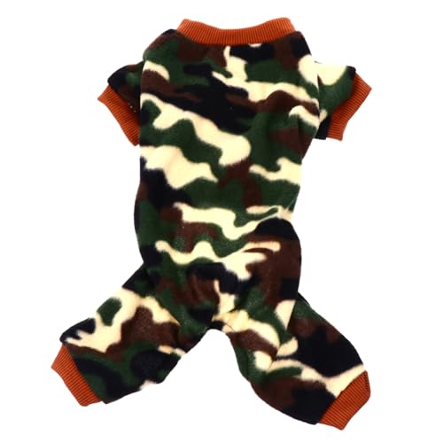 MOTHNUR Weicher Warmer Hundepyjama aus Plüsch Vierbeiniger Overall Atmungsaktiv und Hautfreundlich für Kleine bis Mittlere Hunde zum Schlafen und Täglichem Tragen im Winter von MOTHNUR