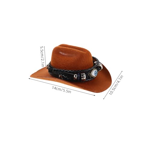 MOTHNUR Western Cowboy Haustierhut mit Bösem Auge Charm Robust und Leicht für Hunde und Katzen Bequeme Verschleißfeste Verkleidungskappe für Fotoshootings Party und Alltagsmode von MOTHNUR